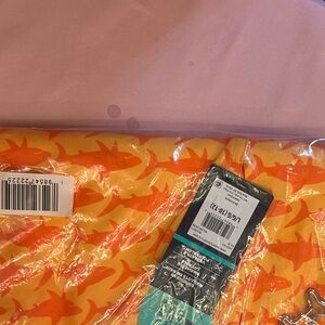 Orange and Yellow Patterned swim trunks